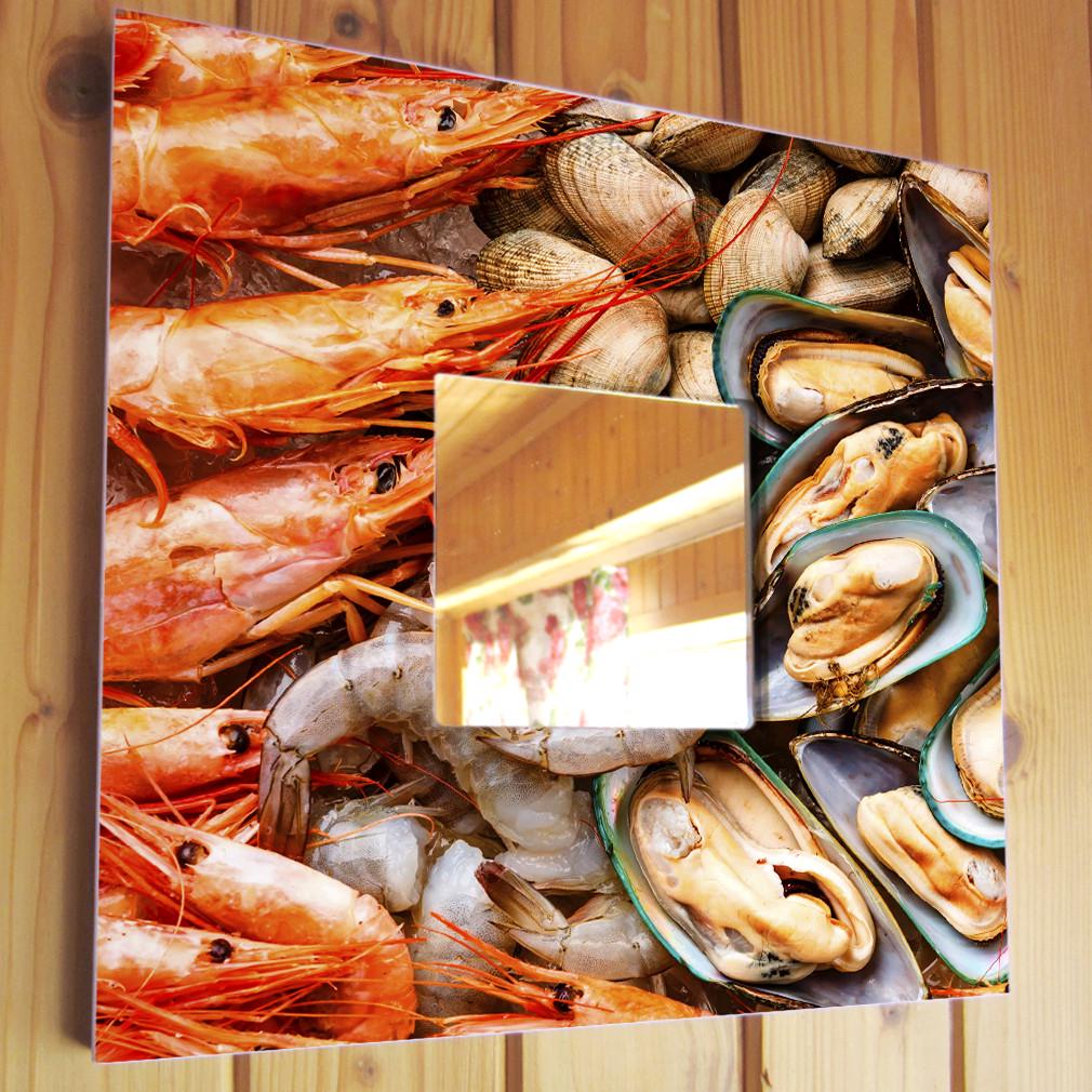Зеркало декоративное Морепродукты 260х260 мм (M04216) Зеркало декоративное Морепродукты 260х260 мм (M04216)