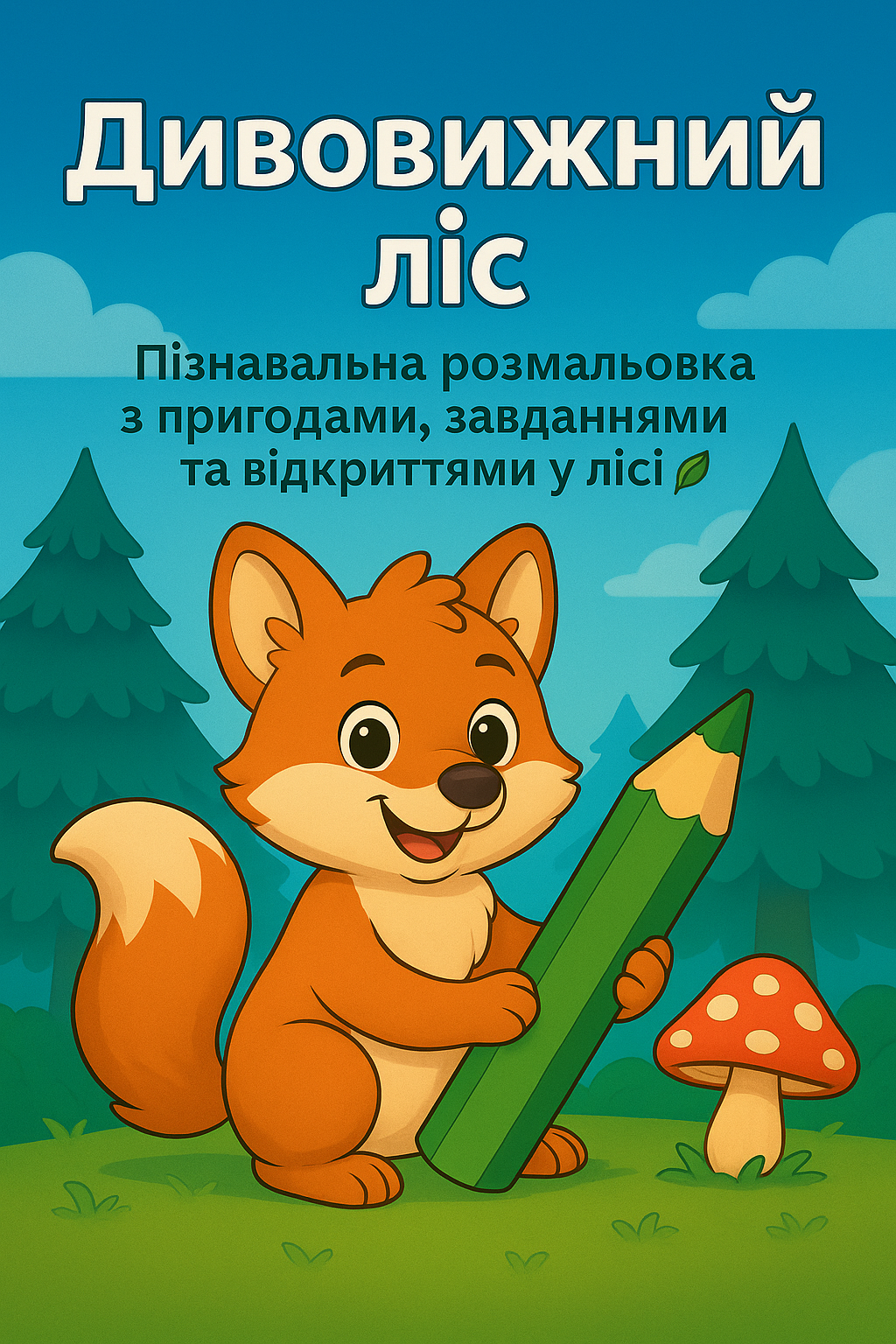 Раскраска детская с заданиями "Дивовижний ліс" (4105)