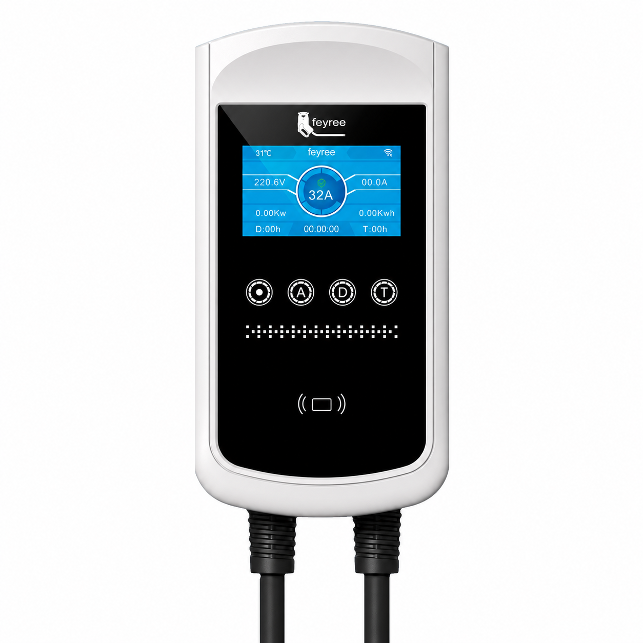 Зарядная станция для электромобиля Feyree 3 фазы 22 кВт 32 A Type 2 - Pisces DLB Wi-Fi 3 CT sensor