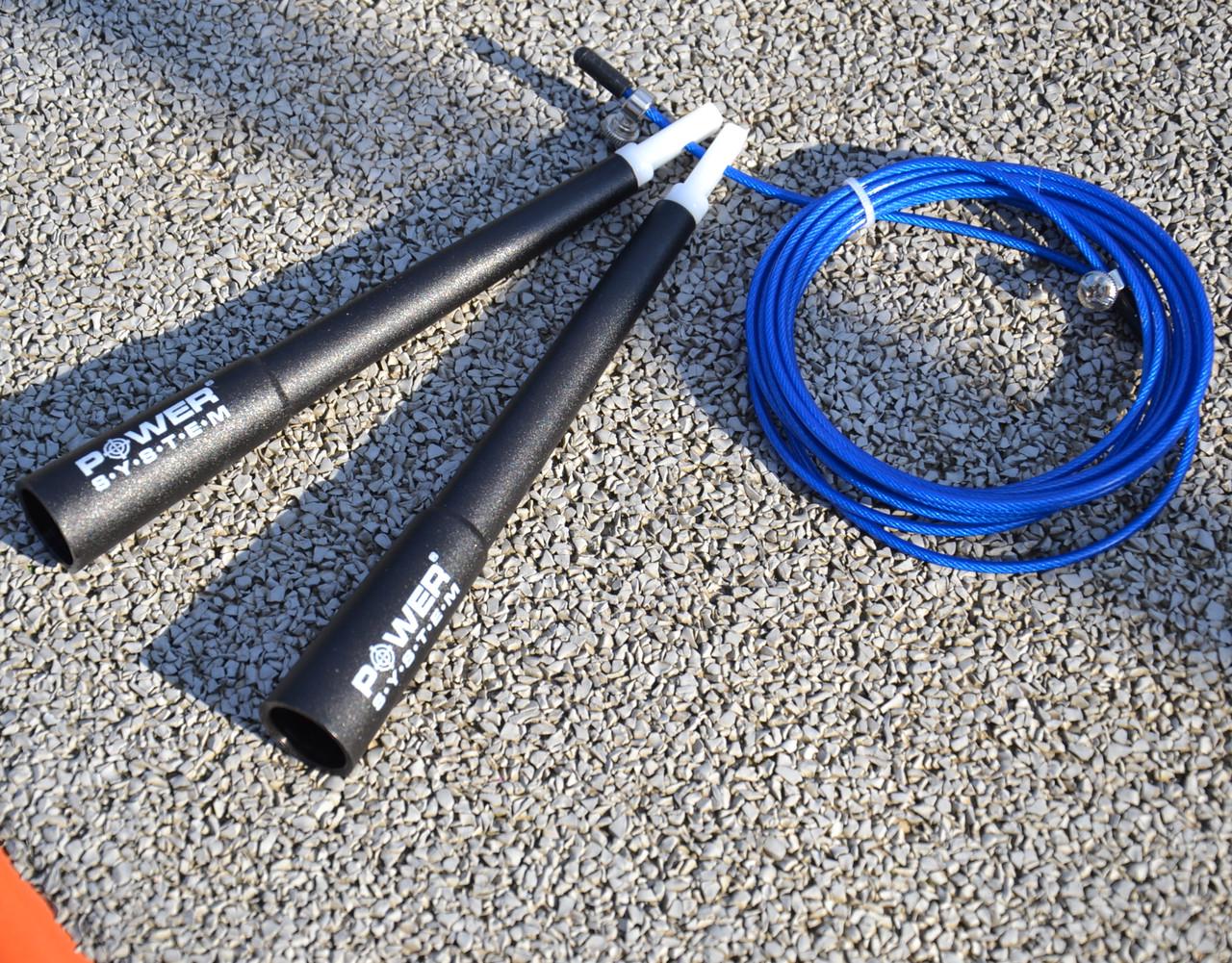 Скакалка швидкісна Power System PS-4033 Crossfit Jump Rope 2,8 м Blue - фото 5