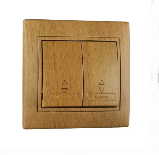 Выключатель двойной проходной Дуб классический матовый (26038180) - фото 1