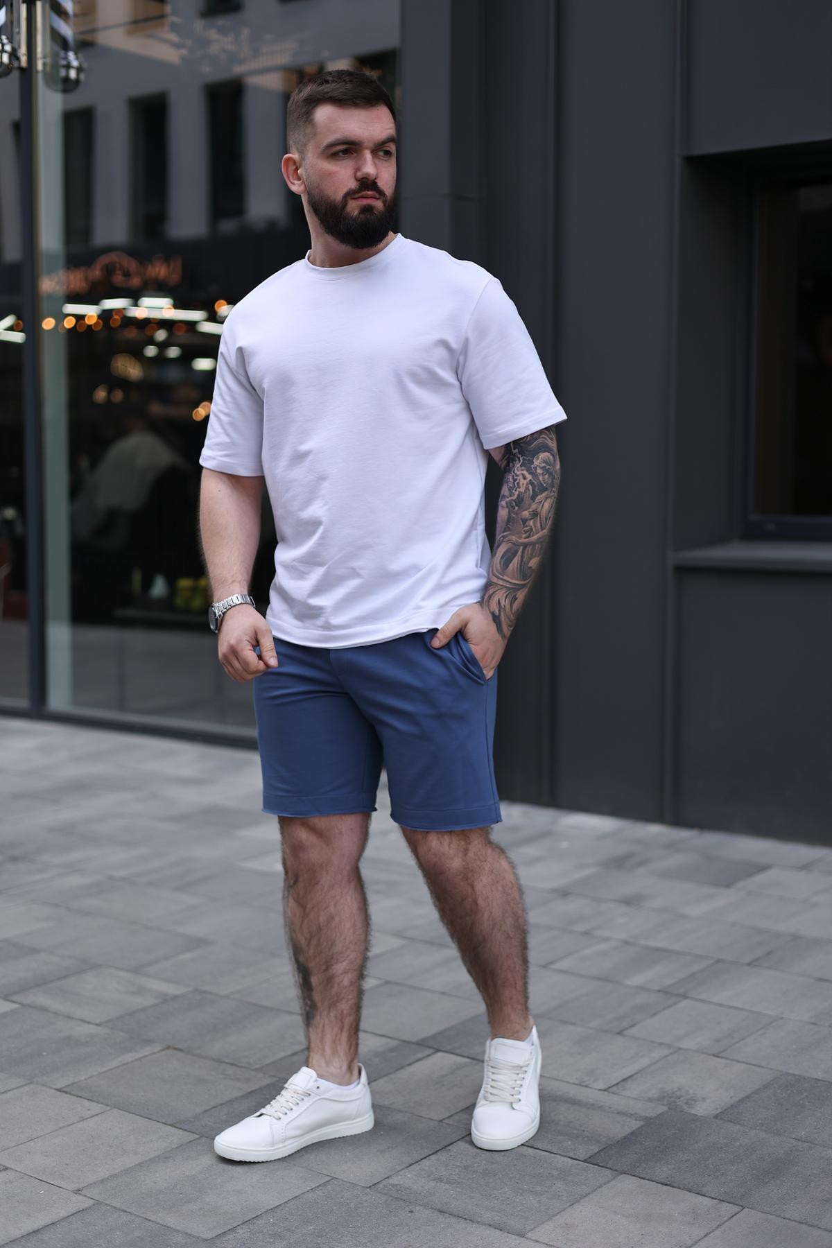 Комплект мужской летний BREEZE оверсайз 4XL Бело-синий (1576420348/6/7) - фото 3 Комплект мужской летний BREEZE оверсайз 4XL Бело-синий (1576420348/6/7) - фото 3