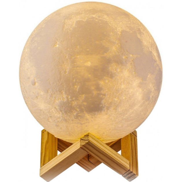 Ночник настольный 3D Moon Light Lamp 16 см Белый (2522040092)