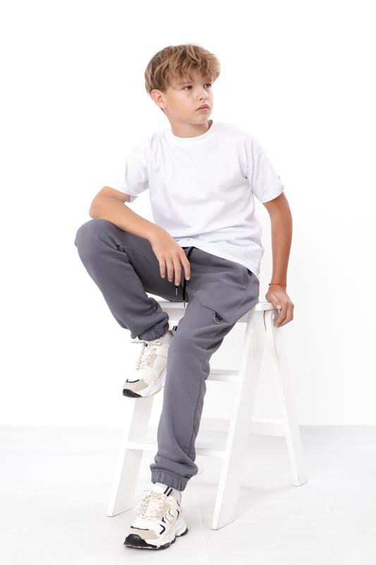 Штани підліткові утеплені для хлопчика однотонні Носи Своє 146 см Графітовий (6282-104)