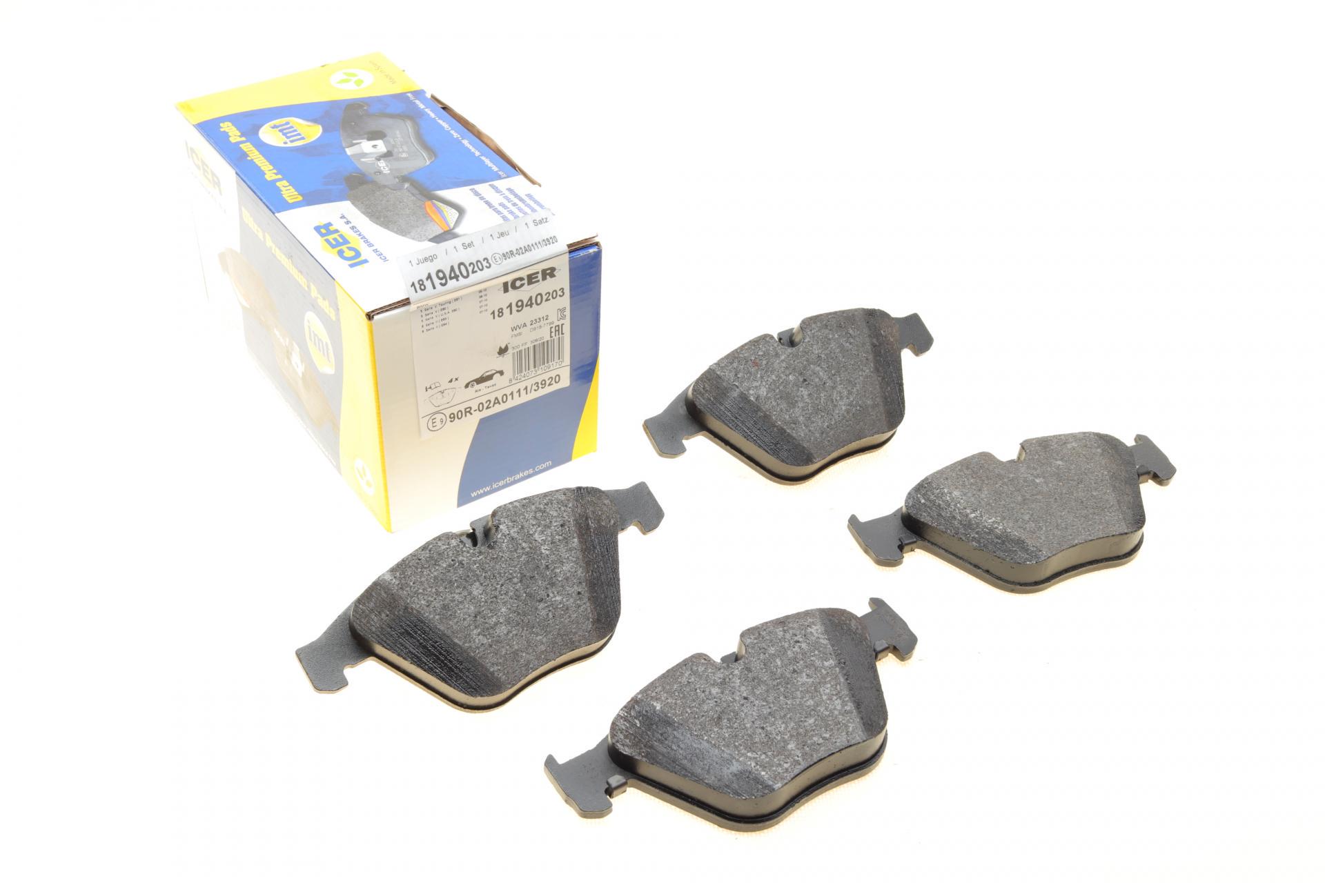 Тормозные колодки передние ICER для BMW 5 E60/E61 02-10/6 E63/E64 07-10 (181940-203) Тормозные колодки передние ICER для BMW 5 E60/E61 02-10/6 E63/E64 07-10 (181940-203)