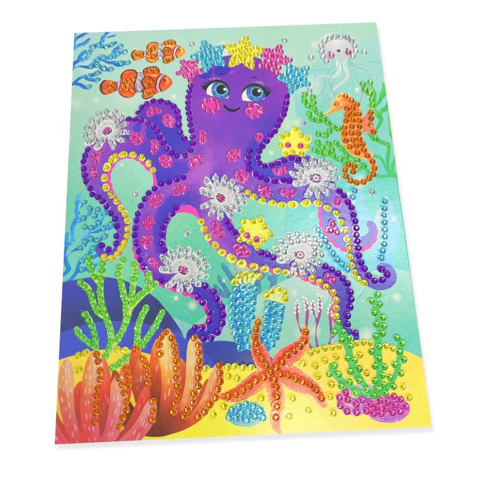 Набір для творчості Апельсин Діамантова мозаїка НТ-26 Симпатичний Восьминіг (RLT35346s46778)