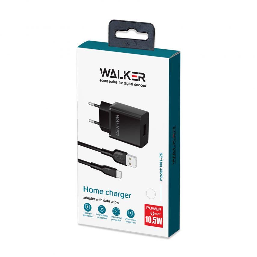 Сетевое зарядное устройство для Walker 2в1 WH-26 1USB/2.1A и Data Cable USB to Micro Black - фото 7 Сетевое зарядное устройство для Walker 2в1 WH-26 1USB/2.1A и Data Cable USB to Micro Black - фото 7
