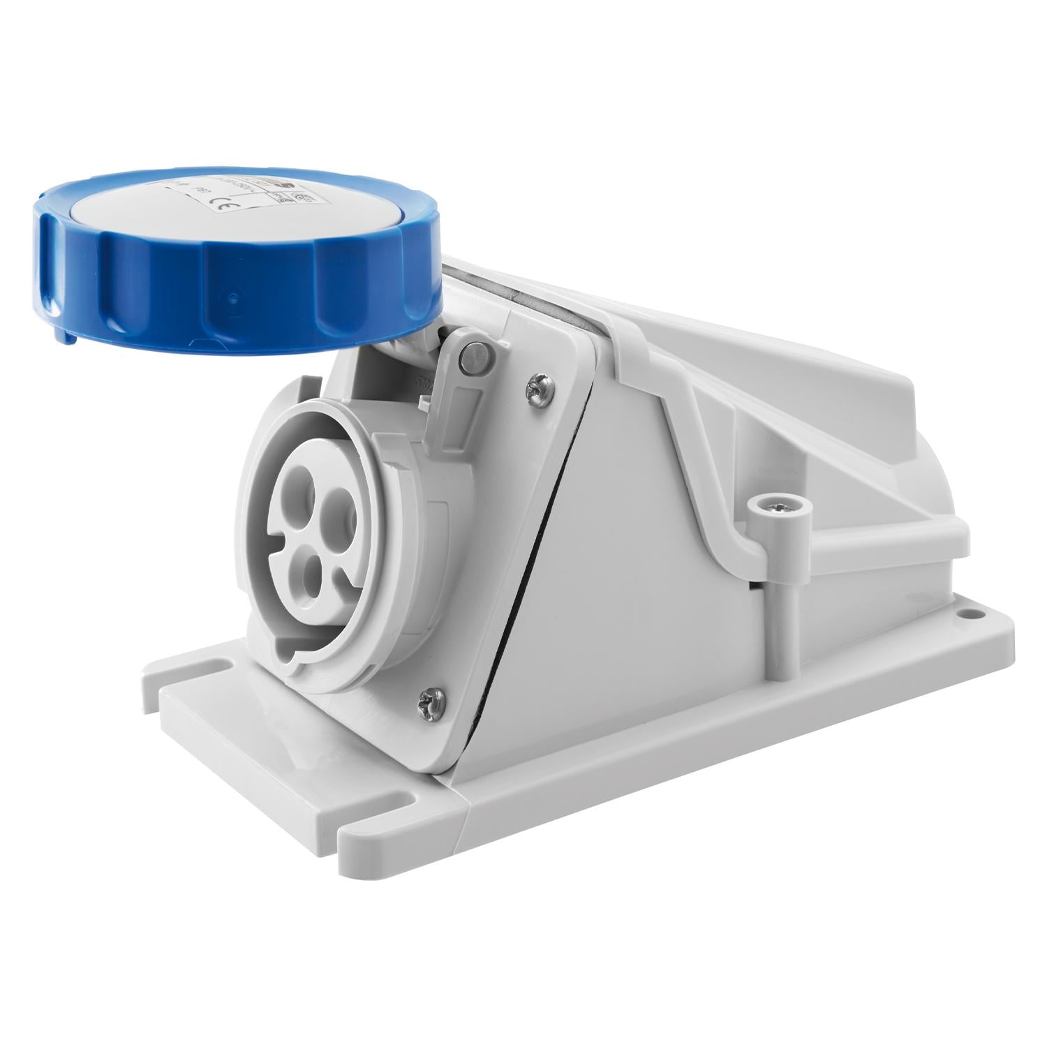 Силовая розетка Gewiss IEC 309 HP 2P+E 32А 230 В стационарная IP67 Синий (GW62511)