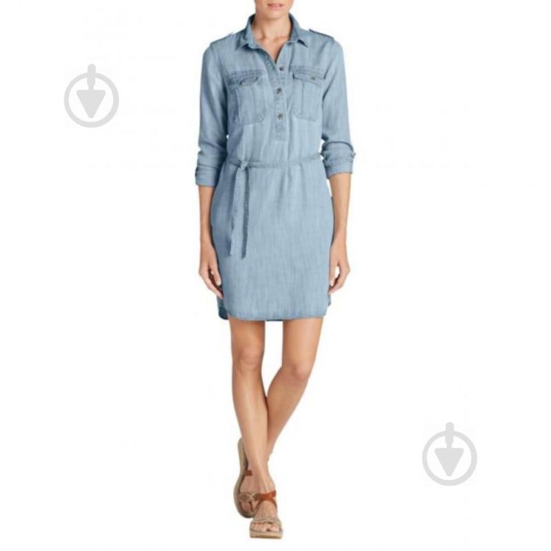 Платье Eddie Bauer Womens Tranquil Embroidered Dress Lt BLUE 40 Светло-голубой (0060LBL-40)