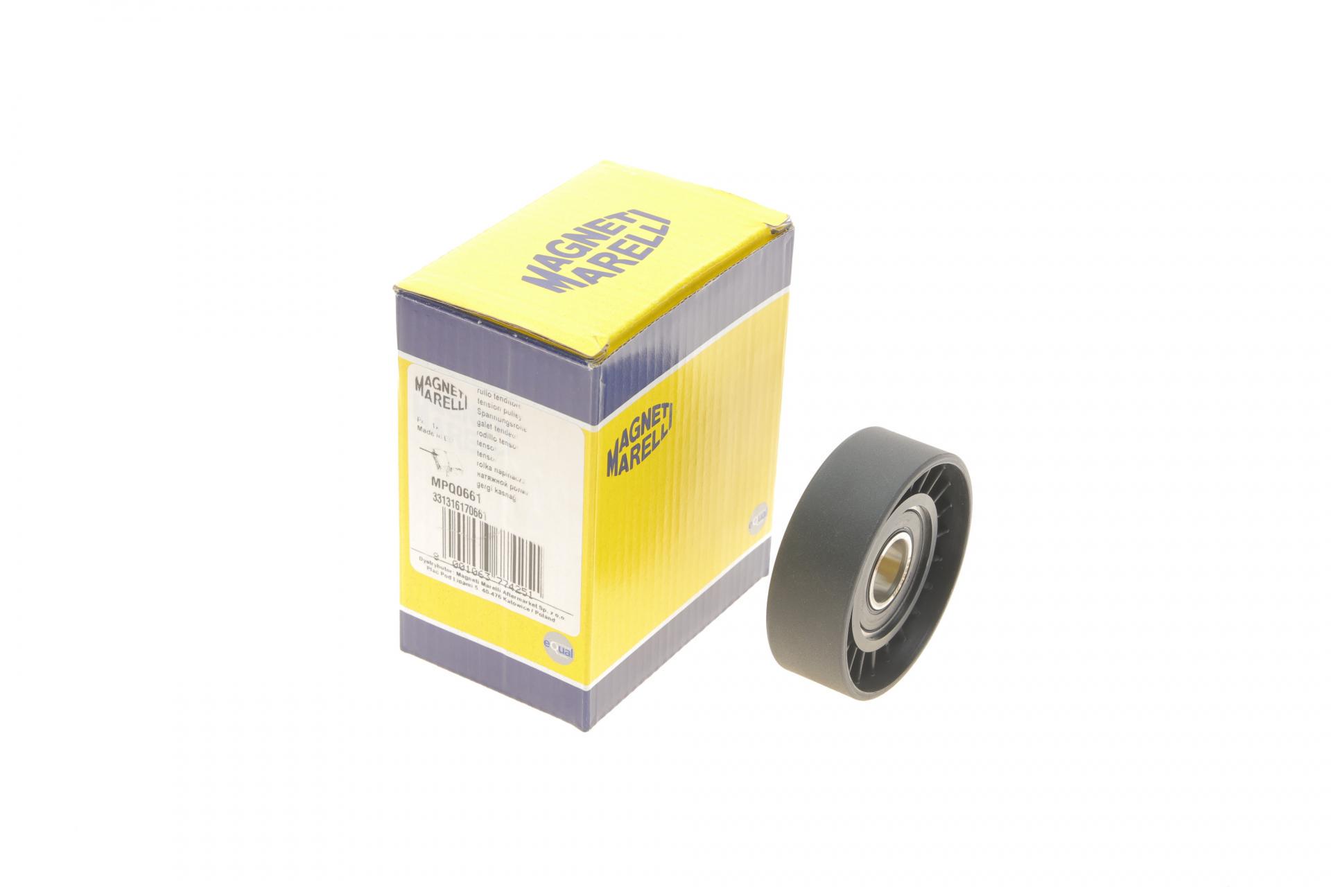 Ролик генератора MAGNETI MARELLI MPQ0661 331316170661 Mitsubishi Lancer/Outlander/Jeep Patriot 06 натяжной 25x70 мм