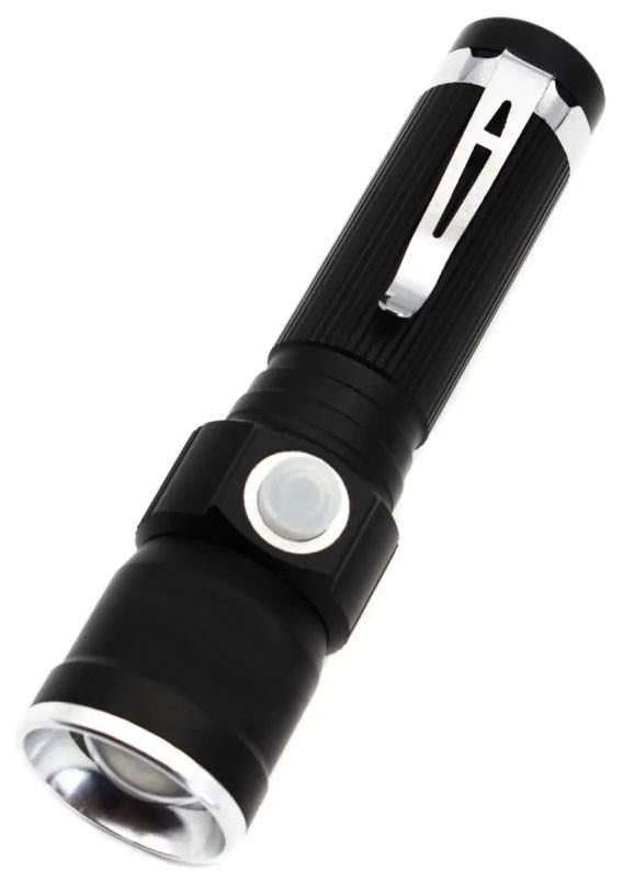 Фонарь карманный RB-203 с zoom T6 18650 micro-USB Черный (1993982165)