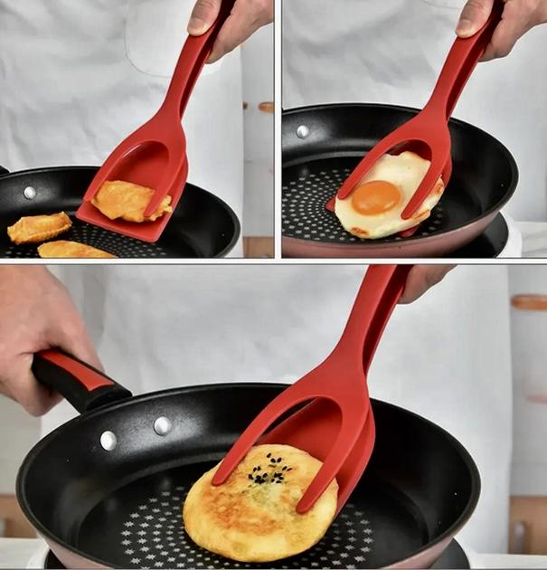 Лопатка кухонная щипцы 2в1 Черный (23705421) - фото 9 Лопатка кухонная щипцы 2в1 Черный (23705421) - фото 9