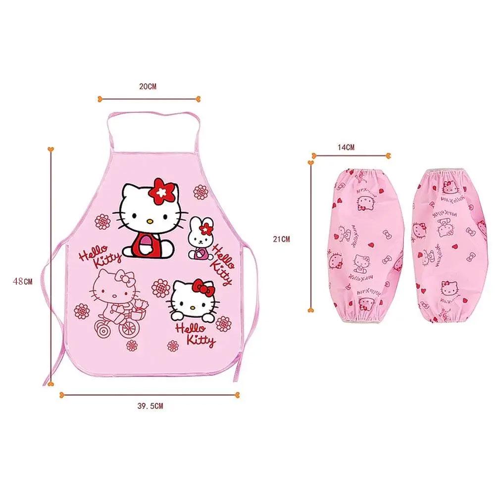 Детский фартук с нарукавниками Hello Kitty Розовый (OK0080) - фото 5