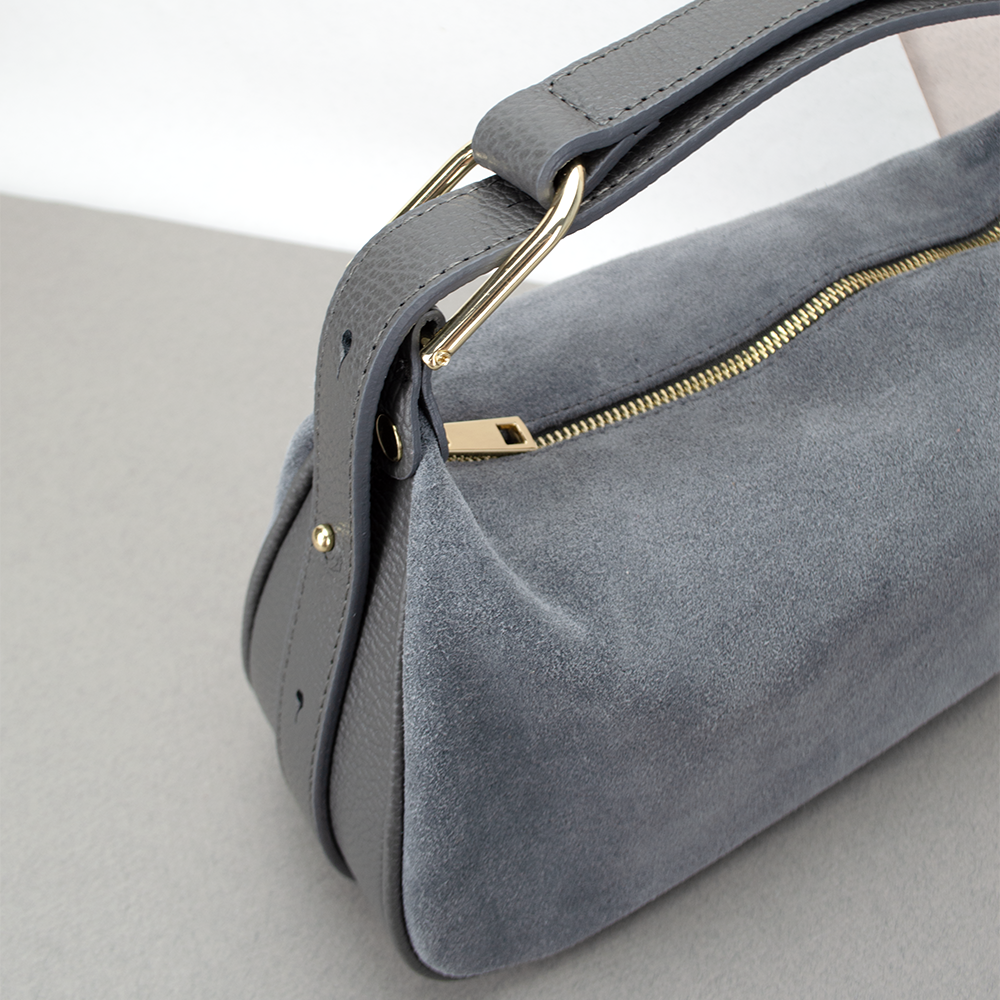 Сумка женская замшевая Virginia Conti 03800 Темно-серый (2423712273) - фото 3