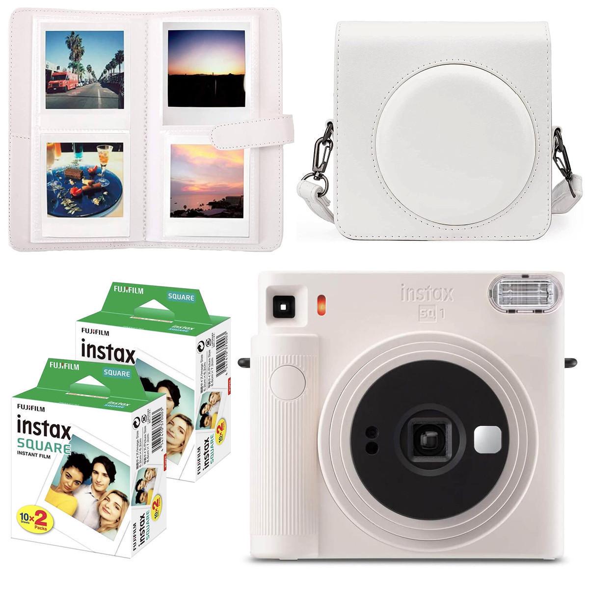 Подарочный набор Fujifilm Instax Square SQ1 фотобумага 40 шт./чехол/фотоальбом 80 фото Белый Подарочный набор Fujifilm Instax Square SQ1 фотобумага 40 шт./чехол/фотоальбом 80 фото Белый