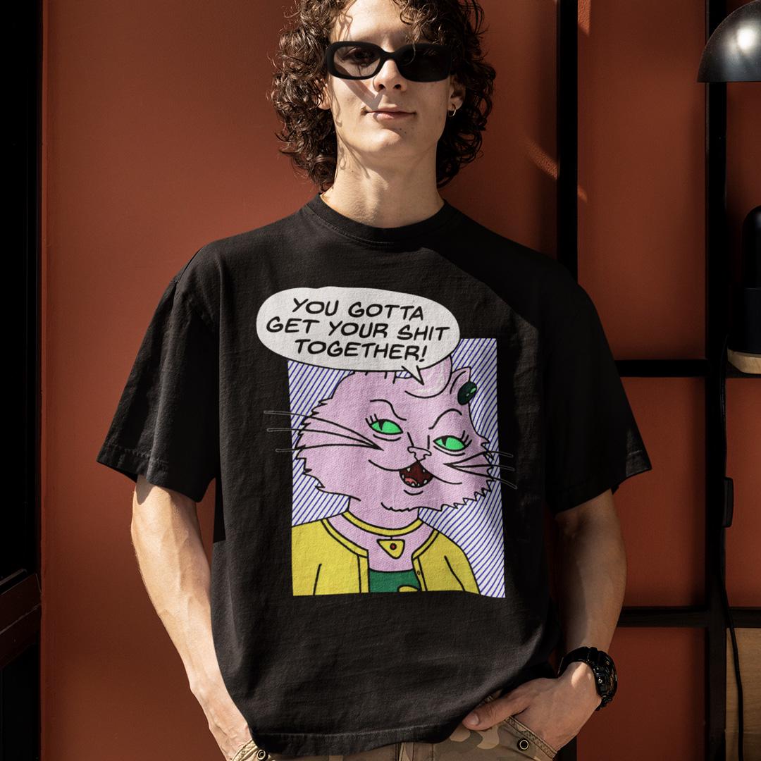 Футболка мужская BoJack Horseman You Gotta Get Your Shit Together 2XL Черный (00000006800)