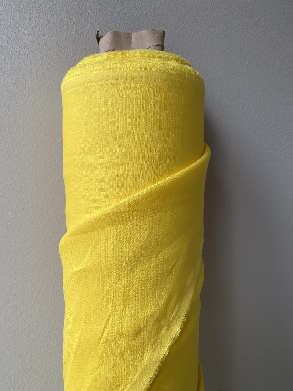 Ткань LINEN PLUS 100% лен 143 см 163/539 Желтый - фото 6 Ткань LINEN PLUS 100% лен 143 см 163/539 Желтый - фото 6