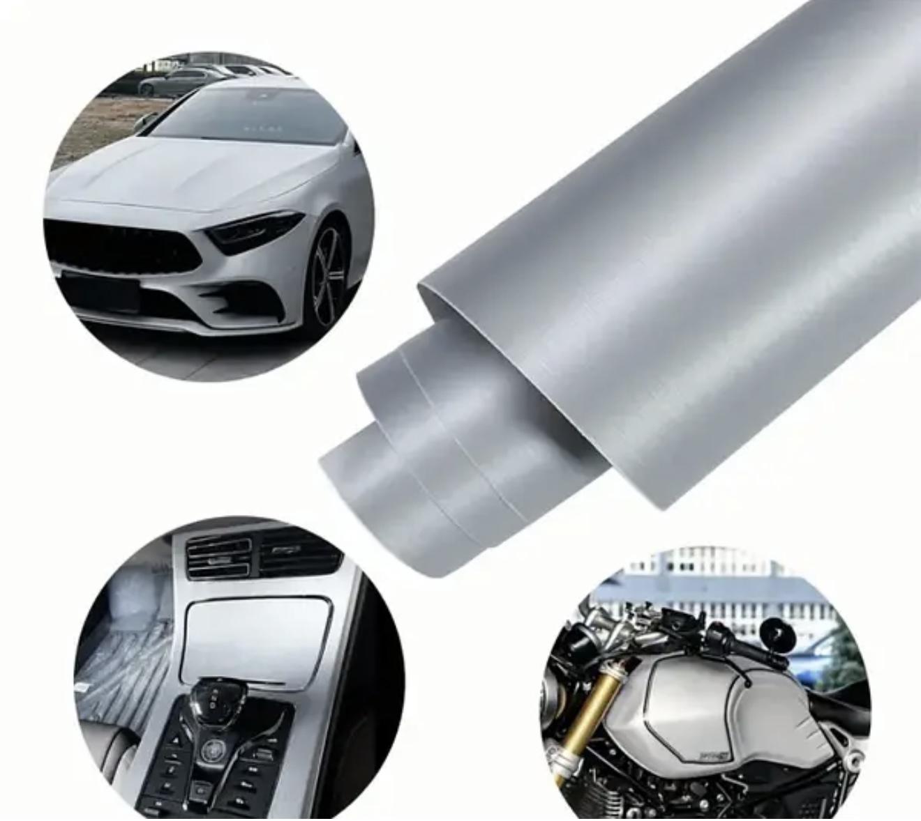 Плівка шліфований алюміній 100x152 см Світло-сірий (2596239231) - фото 5