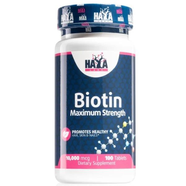 Биотин Haya Labs Biotin Maximum Strength 10000 мкг 100 таб. (000020309)