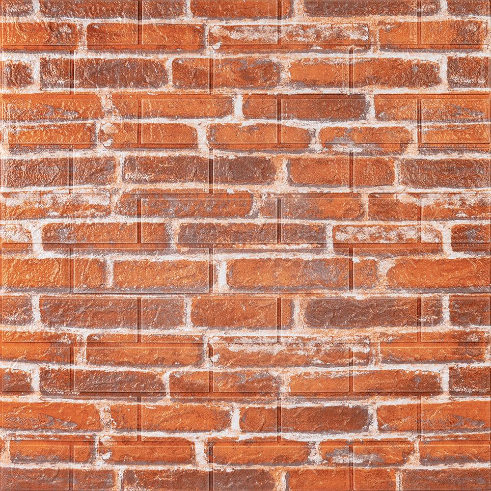 3D-панель самоклеющаяся Sticker Wall Рыжий кирпич 700x770x5 мм (Панель-44)
