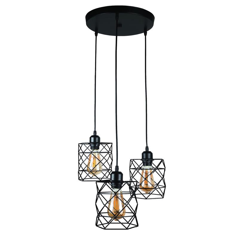 Люстра підвісна Light House LS-17192F-3 300 Чорний