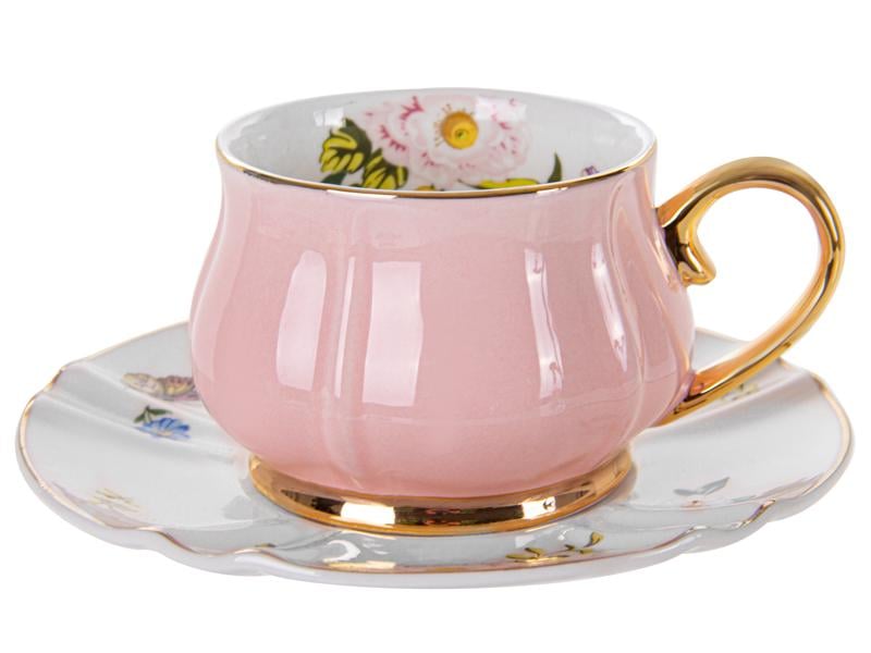 Чашка чайная фарфоровая с блюдцем Lefard 975-025 200 мл - фото 1 Чашка чайная фарфоровая с блюдцем Lefard 975-025 200 мл - фото 1