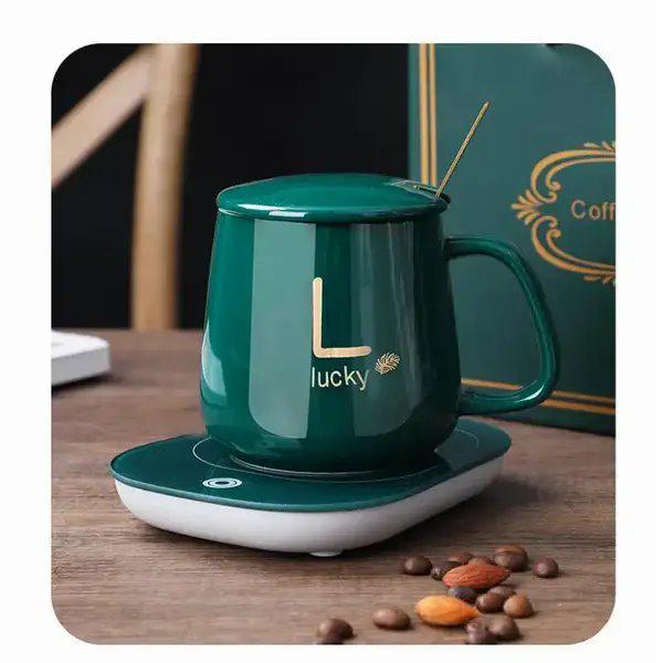 Чашка з кришкою з підігрівом на підставці до 55 °C Coffee Cup And Saucer 350 мл Зелений - фото 6 Чашка з кришкою з підігрівом на підставці до 55 °C Coffee Cup And Saucer 350 мл Зелений - фото 6