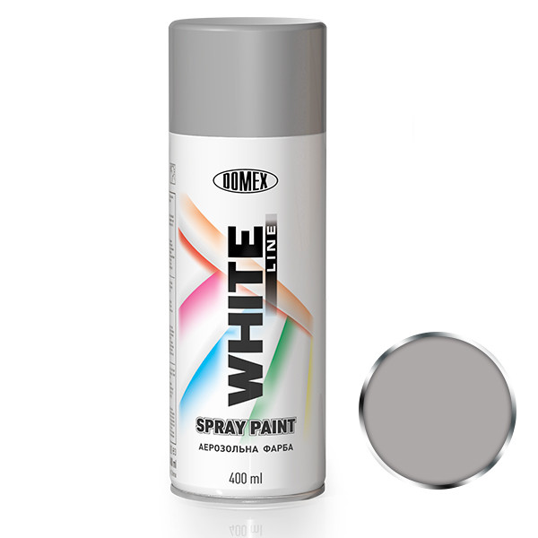 Аерозольна фарба DOMEX WHITE LINE 400 мл RAL7011 Сірий (2609054836)