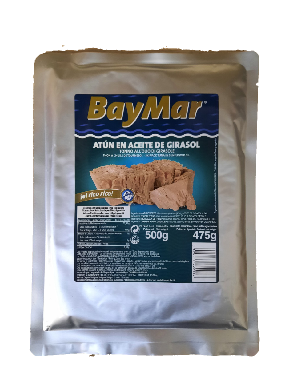 Тунець у соняшниковій олії в фользі BayMar 500 г (13309502)