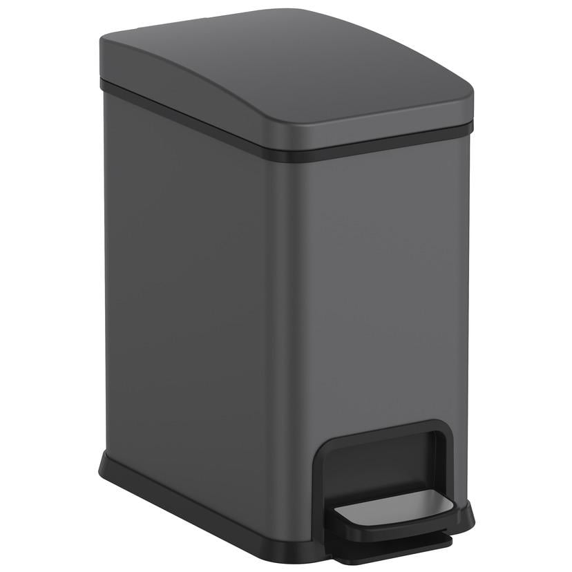 Відро для сміття KOER TC-010108-07 KR5591 з кришкою та педаллю 8 л Графіт (270645)