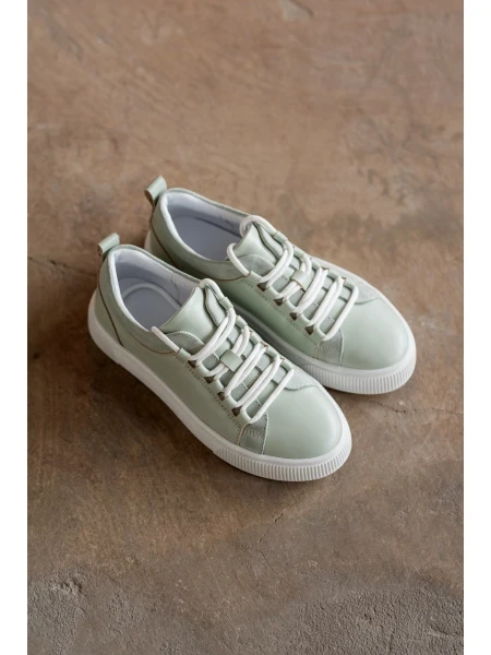 Кеды женские из натуральной кожи р. 36 23,5 см Оливковый Кеды женские из натуральной кожи р. 36 23,5 см Оливковый