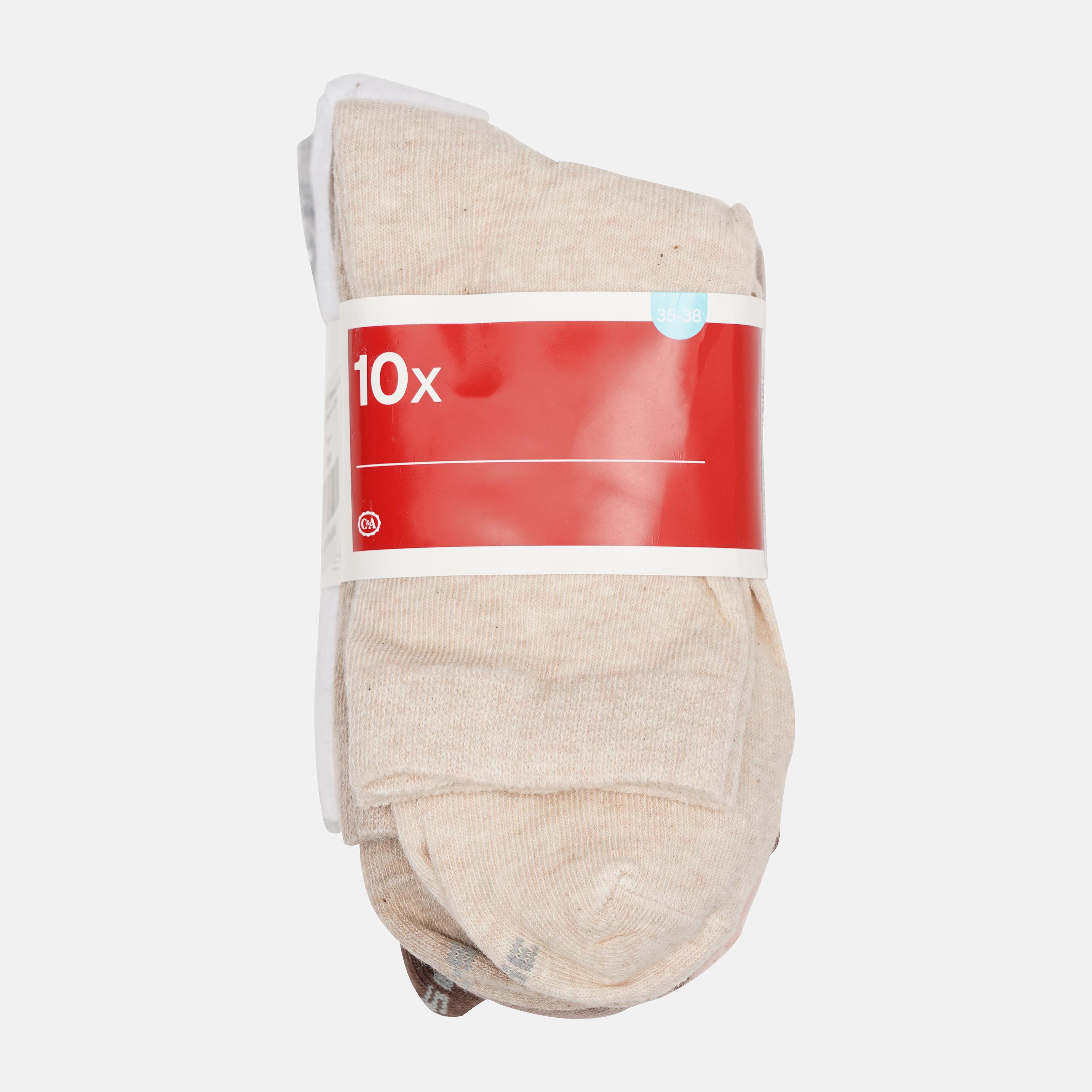 Носки C&A р. 39-42 10 пар Бежевый (2244779440600)