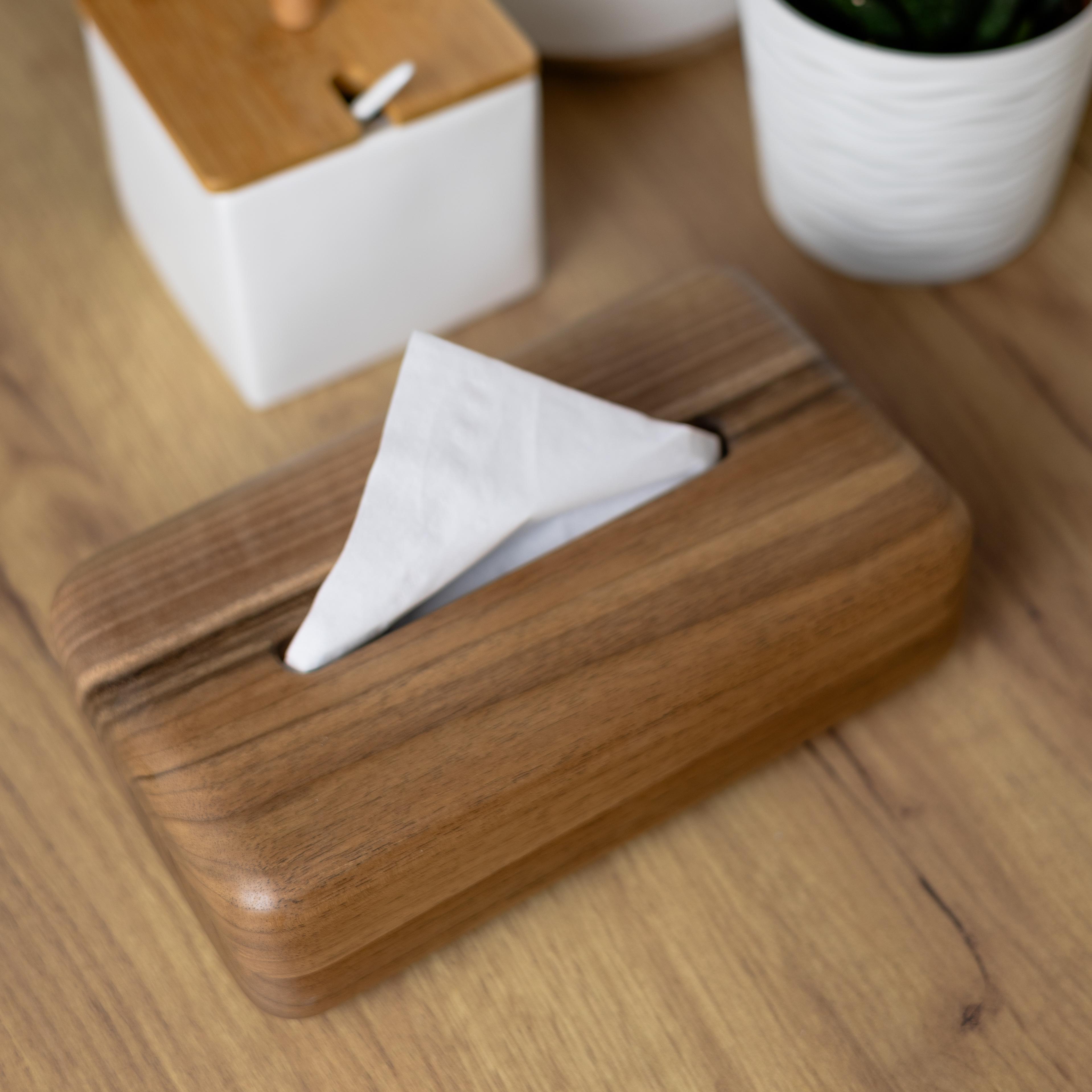 Диспенсер для серветок дерев'яний Горіх (24460419) - фото 5 Диспенсер для серветок дерев'яний Горіх (24460419) - фото 5