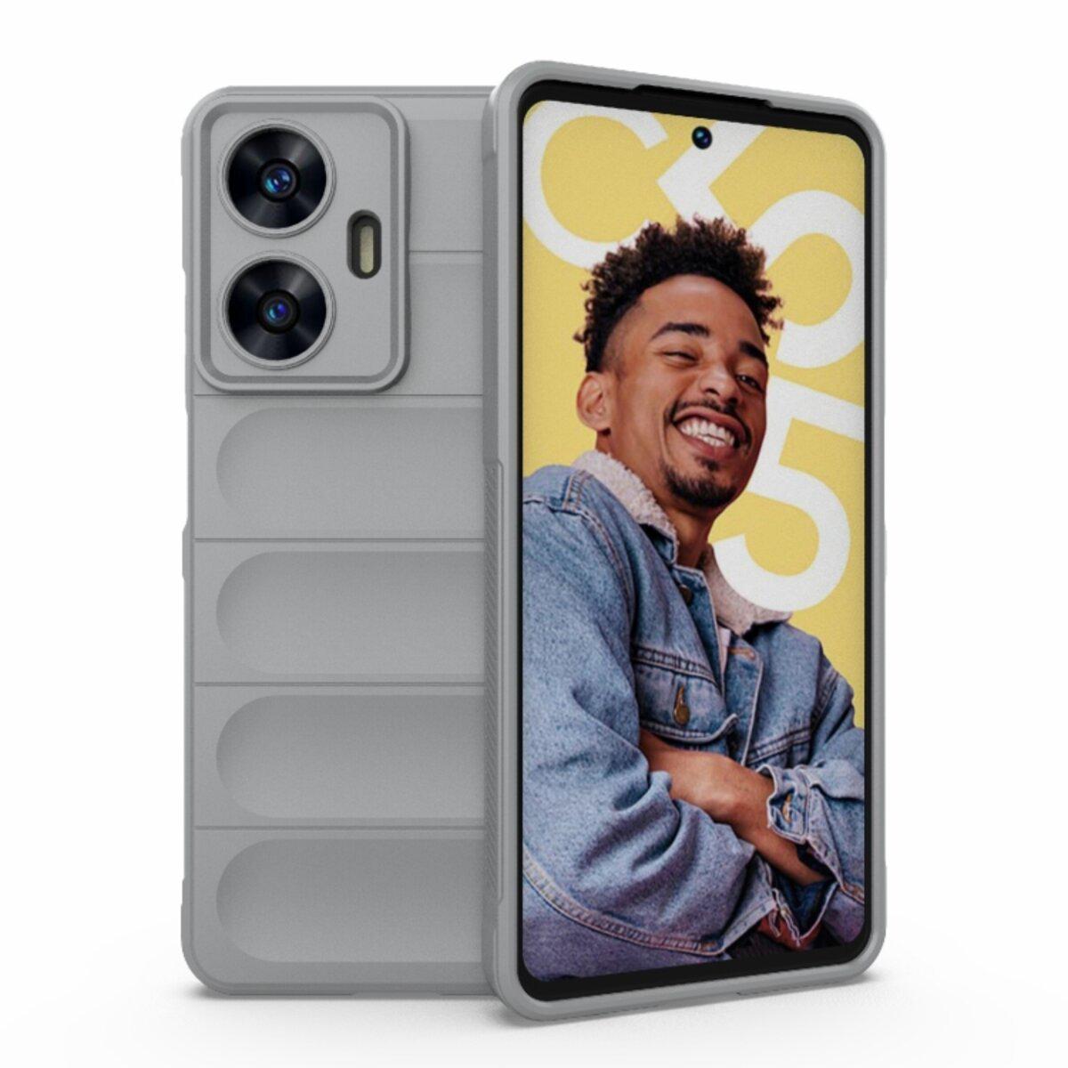 Противоударный чехол для Realme C55 Cosmic Magic Shield / Grey Smoke