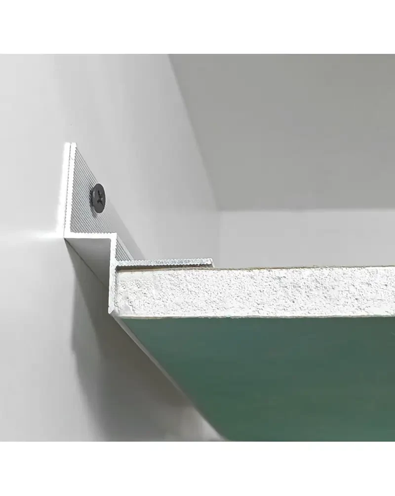 Алюминиевый профиль для теневого шва 10 мм 3 м Белый (2639707745)