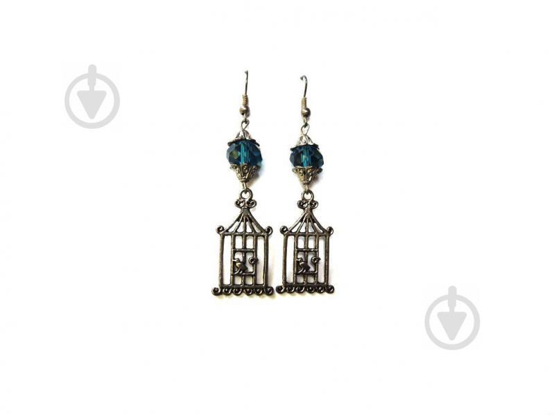 Женские серьги N46 Птица в клетке (956046)