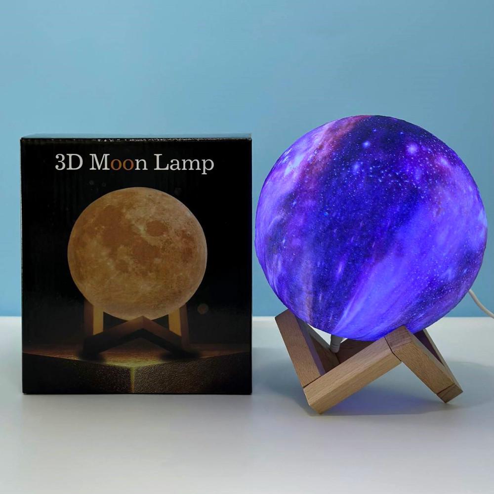 Ночник Moon Light 3D с рисунком космоса и сенсорным переключением 16 см (22514703)