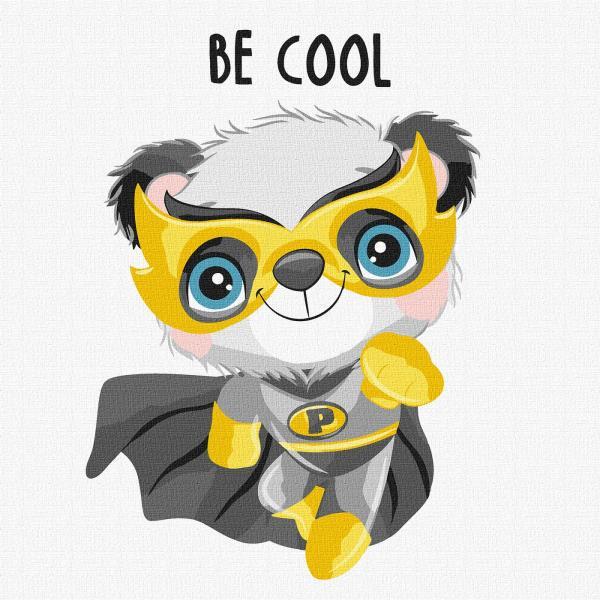 Картина по номерам Идейка Крутезная панда 30х30 см в термопакете (КНО6015)