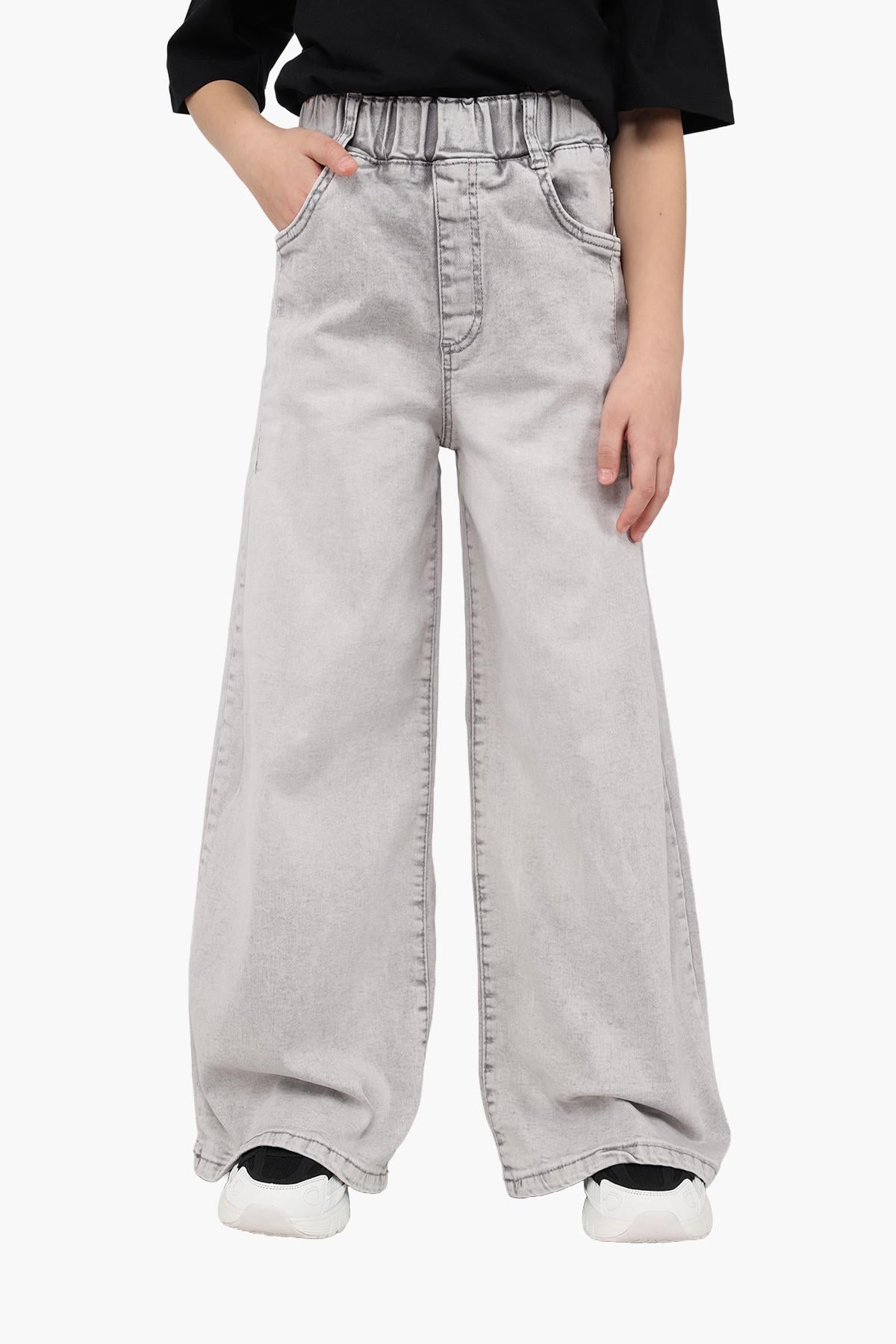 Джинси для дівчинки Yuki Wide Leg 140 см Світло-сірий (ЦБ-00290690)