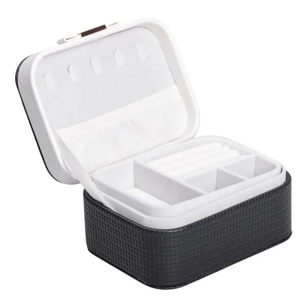 Шкатулка-органайзер для украшений с отделениями для хранения 15,5х11,5х8,5 см Черный (HP-5-37B)