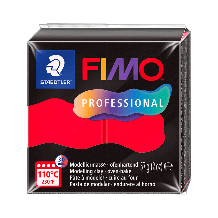 Глина полимерная Fimo Professional 57 г Красный (8040-200)
