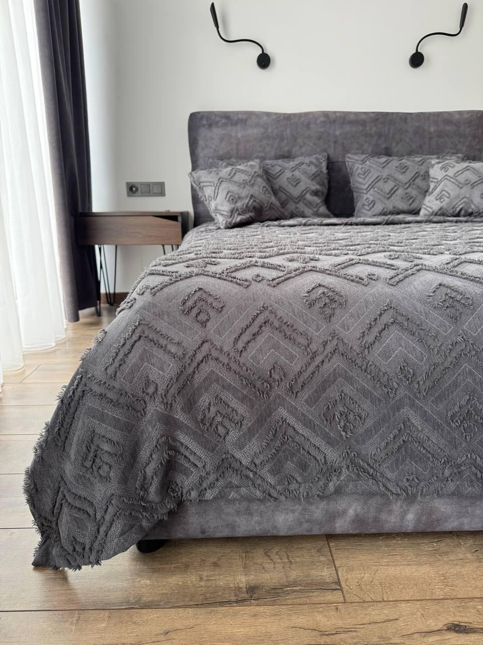 Покривало Бйорк 240x250 см Графітовий (23743-10-240x250cm) - фото 11