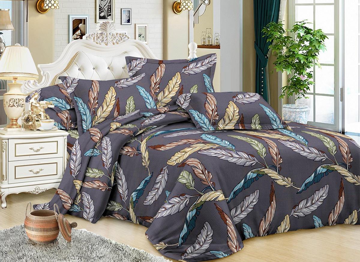 Комплект постельного белья Zastelli 65 жатка евро 200х220 см Фиолетовый