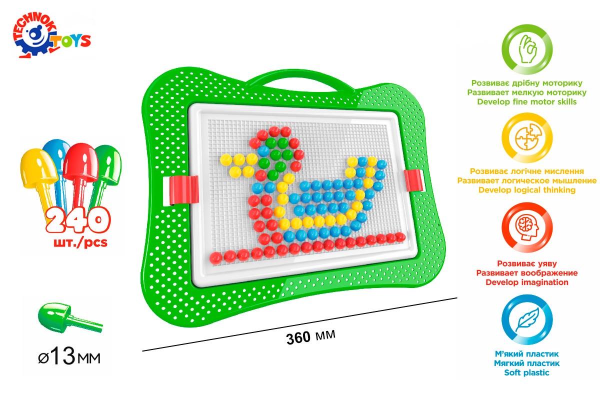 Дитяча мозаїка ТехноК No5 13 мм 4 кольори 240 шт. (3374) - фото 6 Дитяча мозаїка ТехноК No5 13 мм 4 кольори 240 шт. (3374) - фото 6