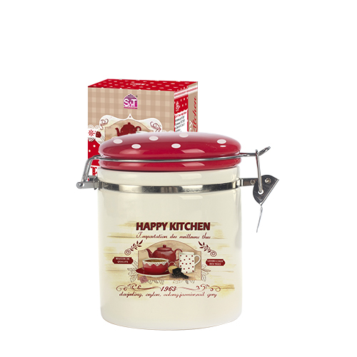 Ємність для сипучих продуктів SNT "Happy Kitchen" d 9,5 см h 10 см 500 мл (630-11) - фото 1