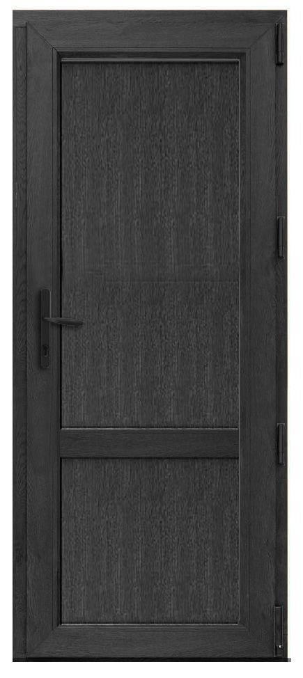 Дверь пластиковая балконная однокамерная Steko с фурнитурой AXOR 2000х850 мм Антрацит (S500)