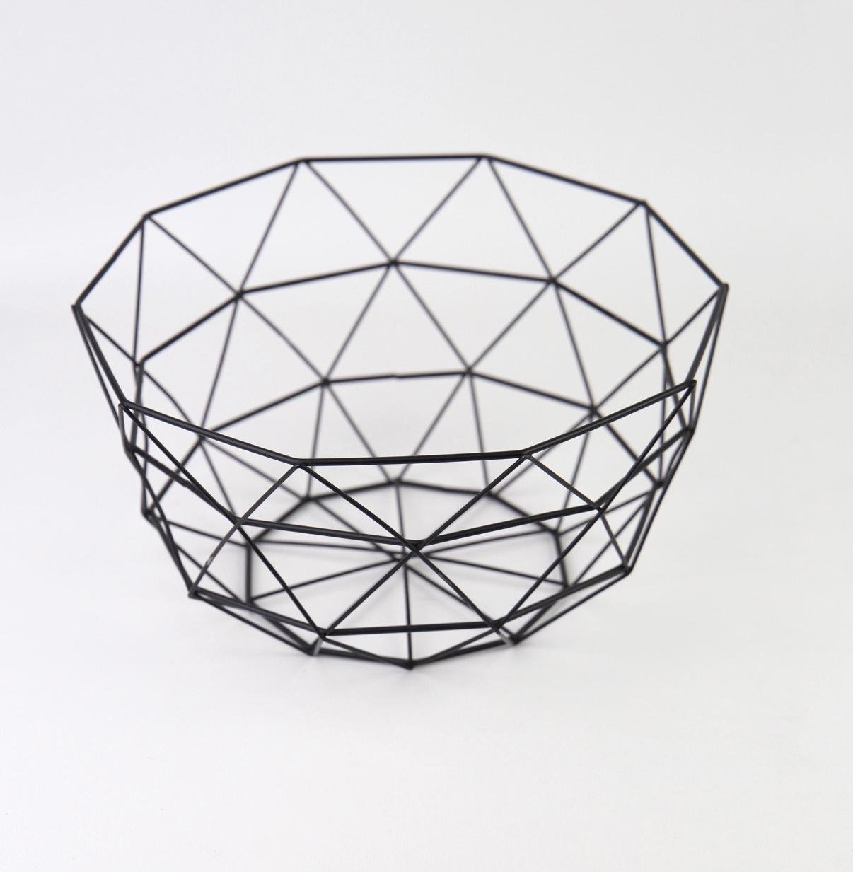 Фруктовница Геометрия маталлическая 27х14 см Черный (00000010044) - фото 2 Фруктовница Геометрия маталлическая 27х14 см Черный (00000010044) - фото 2