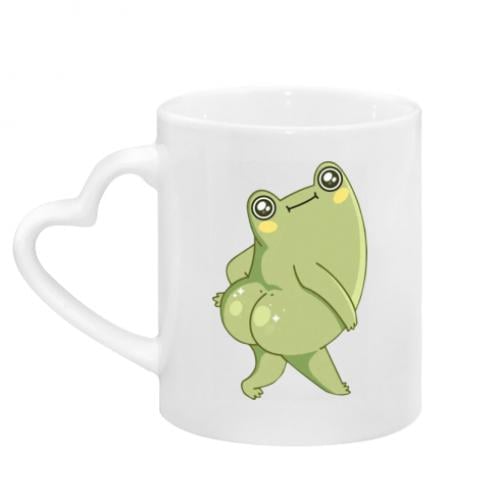 Чашка с ручкой в ​​виде сердца Froggylicious 320 мл Белый (12890696-1-182544)