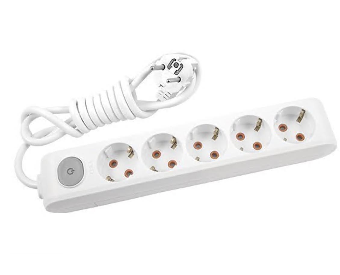 Подовжувач п'ятимісний Viko Multi-Let з заземленням та кнопкою 5 м (27848353)