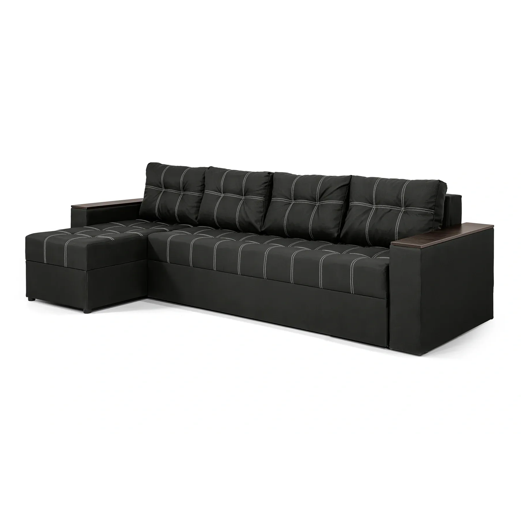 Диван угловой Комфорт Плюс 300х150 см Черный (25484831) Диван угловой Комфорт Плюс 300х150 см Черный (25484831)